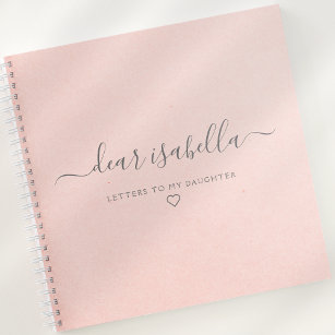 娘へのピンク色の手紙キープサプライメモリ ノートブック