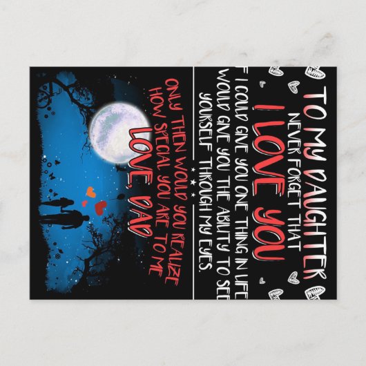 娘へのプレゼント | 家族への最高のギフト 案内ポストカード (正面)