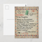 娘へのプレゼント、愛の手紙 娘へ ポストカード (正面/裏面)