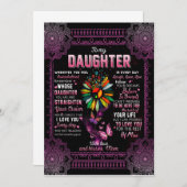 娘へのプレゼント | 母から娘への手紙 招待状 (正面/裏面)