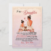 娘へのプレゼント | 母から娘への手紙 招待状 (正面)