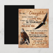 娘へのプレゼント, 父と娘, ワシ愛好家 招待状 (正面/裏面)