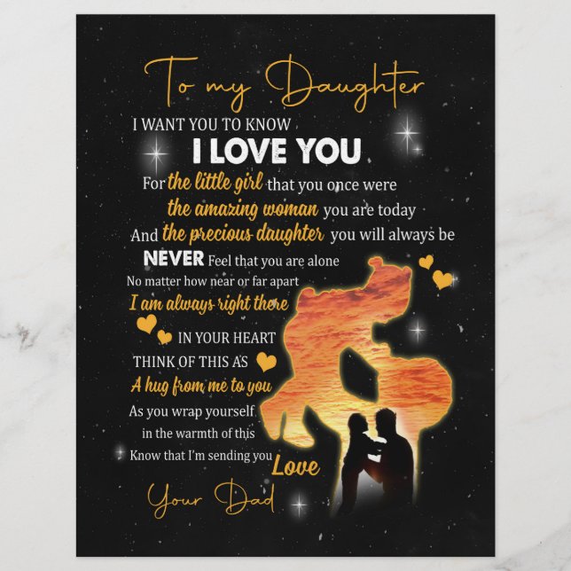 娘へのプレゼント | 私の娘へ 愛を込めて パパより レターヘッド (正面)