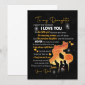 娘へのプレゼント | 私の娘へ 愛を込めて パパより 招待状 (正面/裏面)