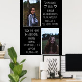 娘へのメッセージ写真コラージュ ポスター (ホームオフィス)