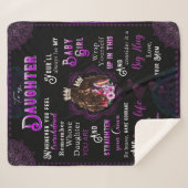 娘への個人用の手紙 シェルパブランケット (正面(横))