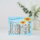 娘への可愛いギフト、子供への最高のプレゼント 案内ポストカード (スタンド正面)