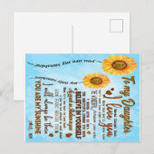 娘への可愛いプレゼント、子供への最高のギフト 案内ポストカード (正面/裏面)