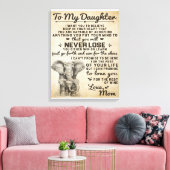 娘への可愛い贈り物,私の娘への手紙 キャンバスプリント (インサイチュ (リビング))