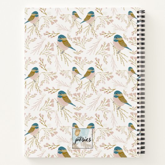 娘への手紙かわいいピンクの金ゴールド《鳥》アメリカゴガラ ノートブック (裏面)