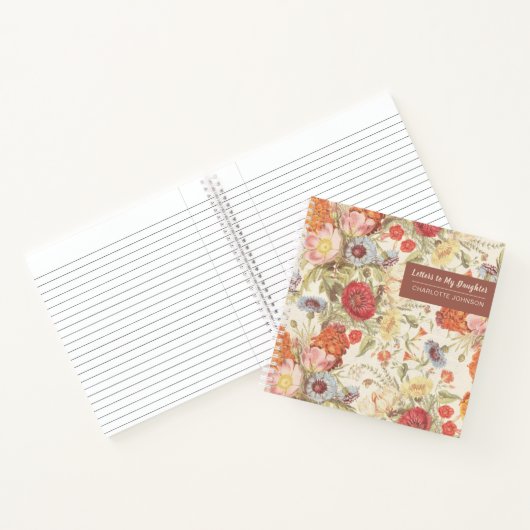 娘への手紙ヴィンテージ花形見 ノートブック (内部)