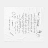 娘への手紙 フリースブランケット (正面(横))