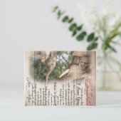 娘への手紙 ラッピング ギフト、女の子の誕生日プレゼント ポストカード (スタンド正面)