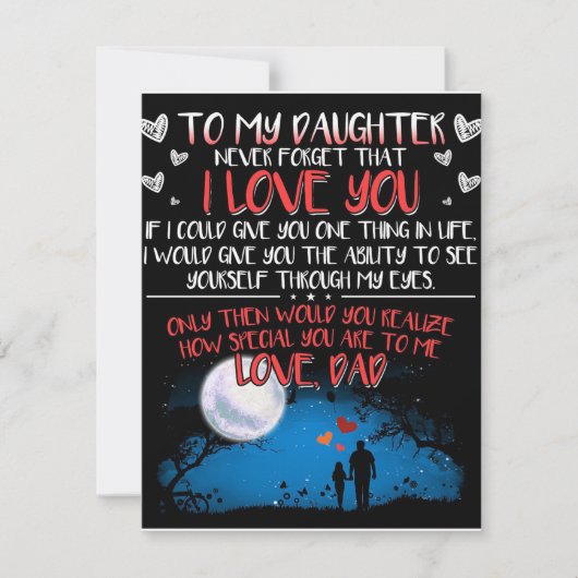 娘への最高のプレゼント, 娘への贈り物 招待状 (正面)