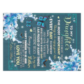 娘への母の贈り物からのラブレター誕生日 テーブルクロス (正面(横))