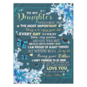 娘への母の贈り物からのラブレター誕生日 テーブルクロス (正面)