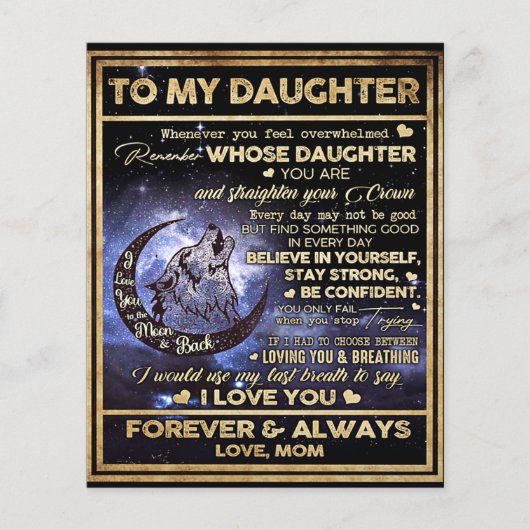 娘への蝶のギフト, 娘の誕生日 チラシ (正面)