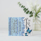 娘への蝶のギフト、娘の誕生日 ポストカード (スタンド正面)