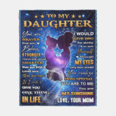 娘への誕生日贈り物、かわいいお母さんのベビー贈り物 フリースブランケット (正面)