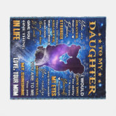 娘への誕生日贈り物、かわいいお母さんのベビー贈り物 フリースブランケット (正面(横))