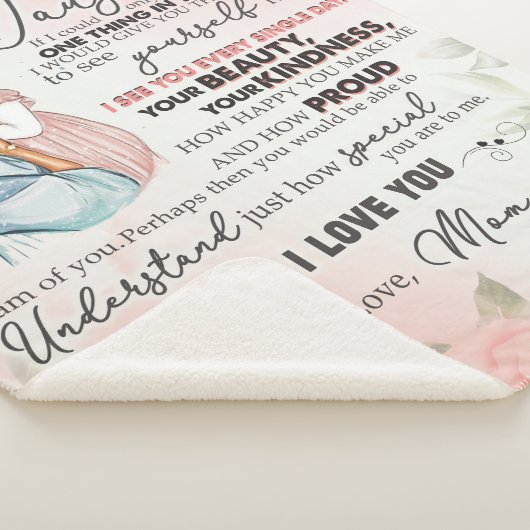 『娘への贈り物に恋文の娘と母へ』 シェルパブランケット (3/4)