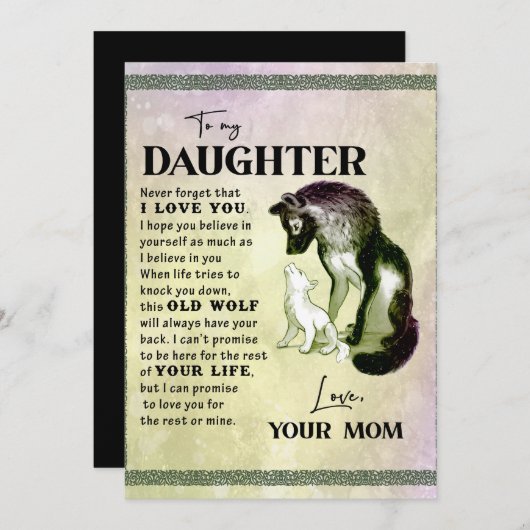 『娘への贈り物に恋文の娘と母へ』 シーズンカード (正面/裏面)