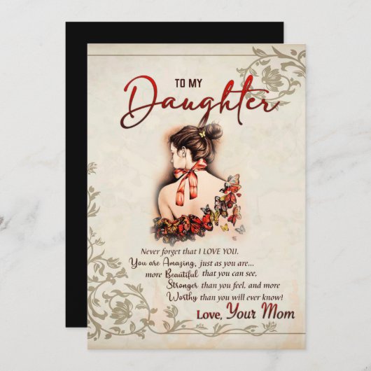 『娘への贈り物に恋文の娘と母へ』 シーズンカード (正面/裏面)