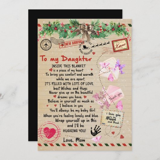 『娘への贈り物に恋文の娘と母へ』 シーズンカード (正面/裏面)