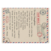 『娘への贈り物に恋文の娘と母へ』 テーブルクロス (正面(横))