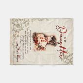 『娘への贈り物に恋文の娘と母へ』 フリースブランケット (正面(横))