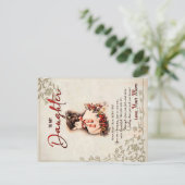 『娘への贈り物に恋文の娘と母へ』 案内ポストカード (スタンド正面)