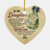 娘への贈り物 – お母さん セラミックオーナメント (裏面)