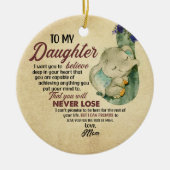 娘への贈り物 – お母さん セラミックオーナメント (正面)