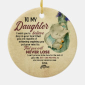 娘への贈り物 – お母さん セラミックオーナメント (裏面)