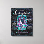 娘への贈り物、パパからの娘への手紙 キャンバスプリント (正面)