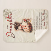 娘への贈り物、ラブレターの娘と母 シェルパブランケット (正面(横))