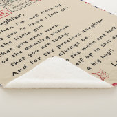 娘への贈り物、ラブレターの娘と母 シェルパブランケット (3/4)