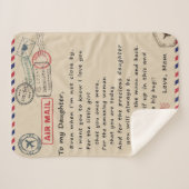 娘への贈り物、ラブレターの娘と母 シェルパブランケット (正面(横))