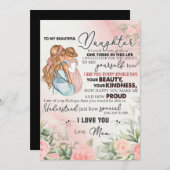 娘への贈り物、ラブレターの娘と母 シーズンカード (正面/裏面)