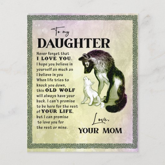 娘への贈り物、ラブレターの娘と母 チラシ (正面)