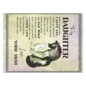 娘への贈り物、ラブレターの娘と母 テーブルクロス (正面(横))