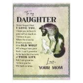 娘への贈り物、ラブレターの娘と母 テーブルクロス (正面)