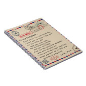 娘への贈り物、ラブレターの娘と母 ノートブック (右側)