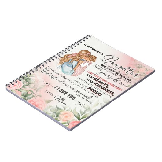 娘への贈り物、ラブレターの娘と母 ノートブック (左側)