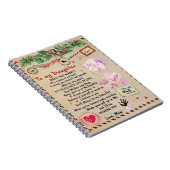 娘への贈り物、ラブレターの娘と母 ノートブック (右側)