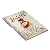 娘への贈り物、ラブレターの娘と母 ノートブック (右側)