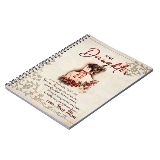 娘への贈り物、ラブレターの娘と母 ノートブック (左側)