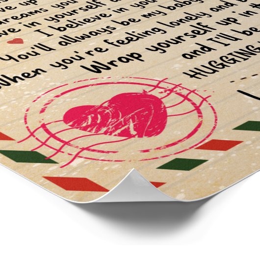 娘への贈り物、ラブレターの娘と母 ポスター (角)