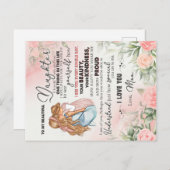 娘への贈り物、ラブレターの娘と母 ポストカード (正面/裏面)