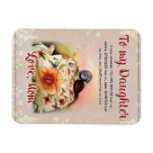 娘への贈り物、ラブレターの娘と母 マグネット (横)